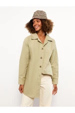 LC Waikiki Plain Long Sleeve Oversize Gabardine Women's Shirt Jacket