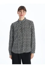 LC Waikiki Oversize Women's Blouse with Stand Collar Pattern