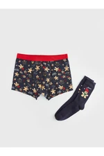 LC Waikiki New Year's Themed Men's Boxers and Socks