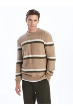 LC Waikiki Crew Neck Long Sleeve Striped Men's Knitwear Sweater