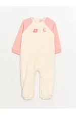 LC Waikiki Crew Neck Long Sleeve Plush Baby Girl Jumpsuit