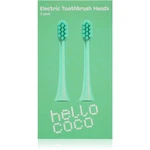 Hello Coco Electric Toothbrush Heads Green náhradné hlavice na zubnú kefku 2 ks