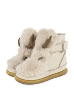 Dětské semišové zimní boty Donsje Roumi Shoes Reindeer béžová barva, 1500904