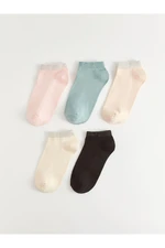 LC Waikiki Women's Flat Booties Socks 5 Pack