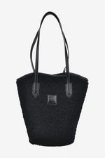 Big Star Black Shopper Bag with Lamb Fur