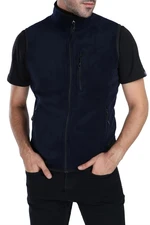 79233 Dewberry Ghsy Multi-Pocket Fleece Mens Vest-NAVY