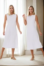 E2145 Dewberry Set of Two Women Dresses-WHITE-WHITE