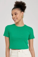 DEFACTO Cool Fitted Ribana Basic Short Sleeve T-Shirt