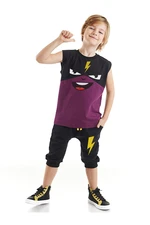 Denokids Lightning Lightning Mask Boy T-shirt Capri Shorts Current