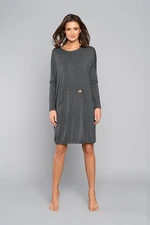 Women's tunic Tirana with long sleeves - dark melange