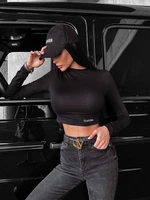 Black cropped blouse LULU 2023 OLAVOGA