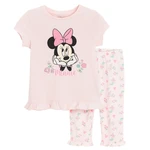 Pyžamo s krátkým rukávem Minnie -světle růžové - 92 LIGHT PINK