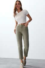 Trendyol Khaki High Waist Mom Jeans