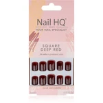 Nail HQ Square umelé nechty Deep Red 24 ks