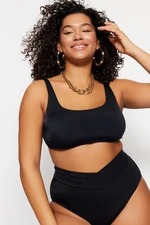 Trendyol Curve Black Square Neck Bralette Bikini Top