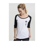 Women's brandalised - Banksy ́s Graffiti Balloons Raglan Tee wht/blk