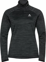 Odlo Women's Run Easy Half-Zip Long-Sleeve Mid Layer Top Black Melange M Sudadera para correr