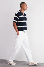 Trendyol Limited Edition White Loose Fit Tie-Legged Cargo Pants