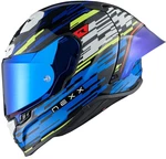 Nexx X.R3R Glitch Racer Blue Neon M Přilba