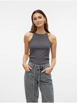 Tmavě šedé dámské basic tílko Vero Moda Chloe - Dámské