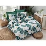 Posteľné obliečky z polybavlny EnLora Home Monstera V2 Green, 140 x 200 cm