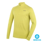 Husky Aron Zip M L, lime green Pánská merino mikina