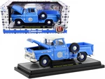 1958 Chevrolet Apache Stepside Pickup Truck "Pan Am" Ground Crew Light Blue with White Top Limited Edition to 6880 pieces Worldwide 1/24 Diecast Mode