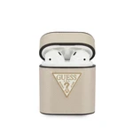 Guess Saffiano pouzdro GUACA2VSATMLLG pro Airpods 1/2 beige