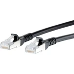 Metz Connect 130845A000-E RJ45 sieťové káble, prepojovacie káble CAT 6A S/FTP 10.00 m čierna s ochranou 1 ks