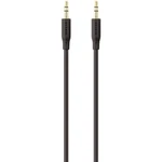 Belkin F3Y117bt1M jack audio prepojovací kábel [1x jack zástrčka 3,5 mm - 1x jack zástrčka 3,5 mm] 1.00 m čierna pozláte