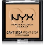 NYX Professional Makeup Can't Stop Won't Stop Mattifying Powder zmatňujúci púder odtieň 05 Golden 6 g