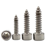 Suleve M5SH9 50Pcs M5 304 Stainless Steel Hex Socket Cylinder Cap Head Self Tapping Screw Wood Screws Speaker Screws Opt