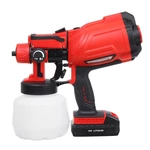 550W Cordless Electric Spray Guns 800ML Lighting Paint Sprayer Wood Wall Fences Painting Tool W/ Battery