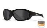 Sluneční brýle XL-1 Advanced COMM Wiley X® – Čiré + Kouřově šedé + Oranžové Light Rust, Černá (Barva: Černá, Čočky: )