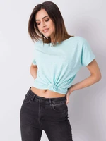 Mint T-shirt with neckline on the back