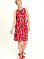 Red Floral Dress Tranquillo - Women