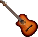 Ortega RCE238SN-FT-L 4/4 Honey Sunburst Chitară clasică cu preamplificare