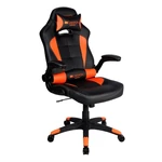 Herná stolička Canyon Virgil (CND-SGCH2) čierna/oranžová herná stolička • 60 mm polyuretánové kolieska • plynový piest 4. kategórie • nosnosť 130 kg •