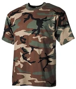 Bavlněné tričko US army MFH® s krátkým rukávem - woodland (Barva: US woodland, Velikost: 3XL)