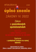 Aktualizácia IV/3 2022 – bývanie, stavebný zákon