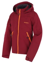 Husky Salex K 134-140, bordo Dětská softshell bunda