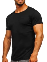 Černé pánské tričko bez potisku Bolf NB003
