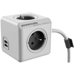 POWERCUBE EXTENDED USB 4 zásuvky, přívod 3m šedá