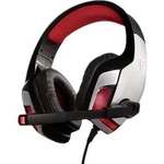 Berserker Gaming FAFNIR herní headset na kabel, stereo přes uši, jack 3,5 mm, s USB, černá, červená