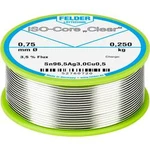 Pájecí cín Felder Löttechnik ISO-Core "Clear" SAC305, cívka, 0.250 kg, 0.75 mm