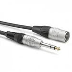 Kabelový adaptér Hicon HBP-XM6S-0300 [1x XLR zástrčka 3pólová - 1x jack zástrčka 6,3 mm (mono)], 3.00 m, černá