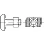 Šroub s T hlavou 889418200160100, N/A, M16, 100 mm, 25 ks