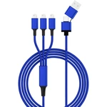 Smrter  USB 2.0 #####USB-A Stecker, #####USB-C™ Stecker, #####Apple Lightning Stecker  1.20 m modrá