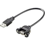 Renkforce #####USB-Kabel USB 2.0 #####USB-A Stecker 50.00 cm čierna možno skrutkovať, pozlátené kontakty