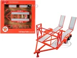 Tandem Car Trailer with Tire Rack Orange "Texaco" for 1/43 Scale Model Cars by GMP